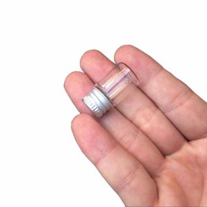 2 ml mini szklane butelki rzemiosło urocza aluminiowa okładka pusta życzenie słoiki na prezent dekorator 100pcs bezpłatna wysyłka ewidr