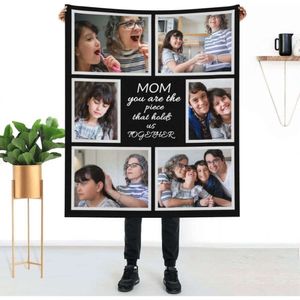 Regali Nana Coperta personalizzabile personalizzata per la nonna Personalizzata con foto Testo Caricamento di immagini personalizzate Collage Coperte Halloween Natale