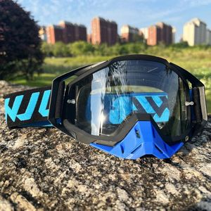 Óculos ao ar livre wjl motocross óculos de motocicleta óculos de sol mtb mx atv silicone anti-deslizamento de alta qualidade à prova de vento ciclismo corrida