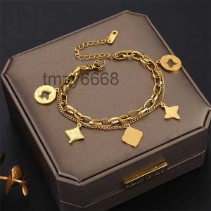 Charm Armbänder Snap Up Designer Armreif Vierblättriges Kleeblatt Elegante Mode 18 Karat Gold Achat Muschelkette Geburtstagsfeier Geschenk ZR6N