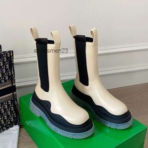 Stivali da 10 cm b Venetas Designer Botega Tube Family Boot Botteega Nuova versione verde alta Coppia grande con suola spessa 16 cm Camino 22 cm VOVU