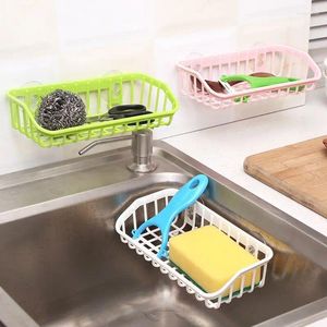 Kök lagring tvätt multifunktionell sugkopp diskmedel svamp hållare hängande rack dränering handfat hyllan tillbehör verktyg