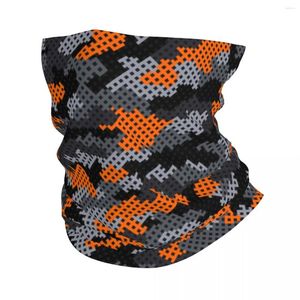 Halsdukar orange militär kamouflage bandana nacke gaiter tryckt armé camo balaclavas wrap halsduk multi-användning cykel fiske unisex vuxen