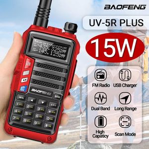 Walkie talkie Baofeng UV-5R plus 15W podwójny zespół UHF/VHF Tri-Power 50 km Upgrade UV 5R S9 Radio UV 5R S9