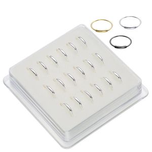 Biżuteria 18pcs/zestaw ręcznie robiony srebrny srebrny 925 nos pierścienia obręczy tubetin helisa chrząstka Tragus 610 mm nos piercing nariz argolla