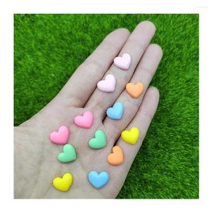 Fiori decorativi 50/100/200PCS Mini Cuore Perle di resina Bella Flatbacks Fit Nail Art Decor Scrapbooking Individuazione di gioielli