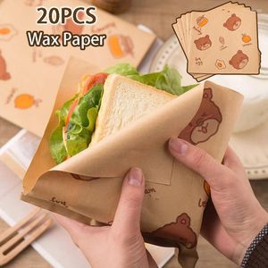 Backwerkzeuge Sandwich-Geschenkpapier, Brotverpackung, Lebensmittel, fettdicht, gewachst, für Burger, Pommes Frites, Teller, Matte, tragbares Frühstück