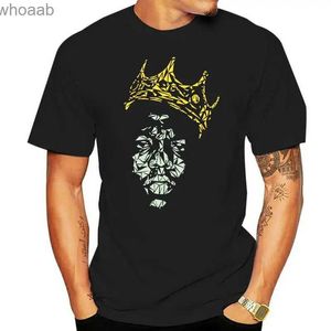 Homens camisetas Notório Grande Camiseta Personalizado Manga Curta Mens Roupas Hiphop Rock Plus Size O-pescoço Algodão Arte Design Homens Camisa 240130