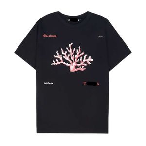 Maglietta Palm Angel Designer di lusso di qualità originale Magliette da uomo Coral Tree Sciolto Moda casual Girocollo Mezze maniche