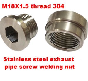 Other automotive parts stainless steel M18X1.5 thread 304 exhaust pipe screw welding nut and plug combination