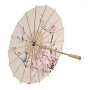 Guarda-chuvas Decoração Oriental Estilo Antigo Guarda-chuva Japonês Vintage Papel Oleado Mão Dança Adereços Coloridos Flor Parasol