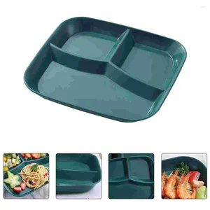 Dinnerware Sets Compartment Fat Reduction Plate Divided Plastic Flat Breakfast Panels Three-grid