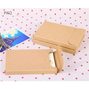 50pcs puste pudełko na kopertę papierową Kraft na pocztówkę po skrzynce z kartką kartki kartonowej 15 5 10 8 1 1 5CM 210517333D