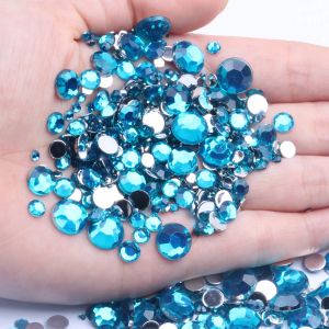 Cloisonne 6mm 5000pcs Acrylic Rhinestones Flat Back Flat Facets Many Colors for Nails Art Glue on Beads Diy Jewelry Making