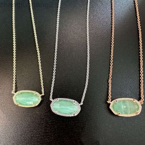 Designer Kendras Scotts smycken Elisas Original fashionabla geometriska ovala klara vattengröna katter ögonhalsband i krage i krage