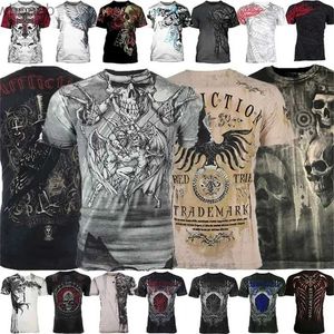 T-shirt da uomo T-shirt vintage per uomo T-shirt con grafica teschio stampata in 3D Goth Punk y2k Abbigliamento Streetwear Harajuku Uomo Donna Felpa Top 240130