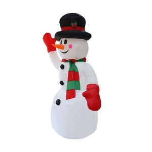 Dekoracja festiwalu Świąteczne nadmuchiwane kostiumy Snowman Xmas Up Santa Claus Giant Outdoor 2 4M LED LED Snowman Costume2442