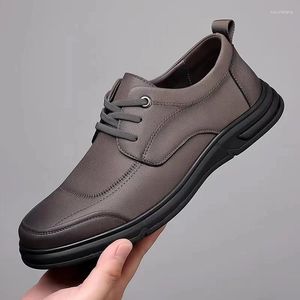 Dress Shoes Męskie 2024 Autumn Fashion Casual Men Dasphold Leather Business High Grade