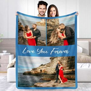 Custom Blanket with Picture Couples Personalized Flannel Throw Blankets gifts for Girlfriend Boyfriend Wife Husband Birthday Valentines Christmas