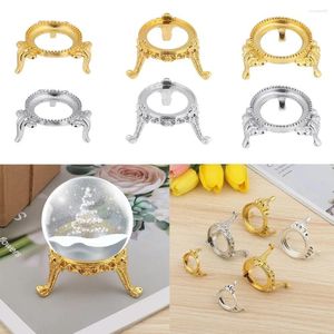 Decorative Figurines Style Desktop Ornaments Pography Props Metal Display Stand Glass Sphere Base Egg Support Crystal Ball Holder
