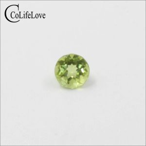 Gemstones 100% natural 5 mm round brilliant cut peridot loose gemstone for jewelry maker 3 pieces a pack peridot gemstone