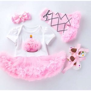 「新生児のための12mファッションの真新しい服 - 誕生日バプテスマドレスセット -  1年目の女の子のための素敵な服 - ベビースーツ」