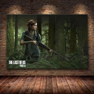 Den sista av oss Game Poster Print Zombie Survival Horror Action HD Poster Canvas Målning Modern Home Decor för Wall Art LJ200908272U