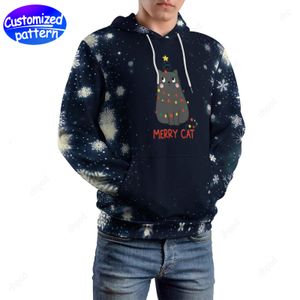 Designer Men Women Hoodies Felpette di gatto Merry Merry Merry Custom Abbigliamento da uomo Abbigliamento Mens Abbigliamento Big Taglia grande S-6xl