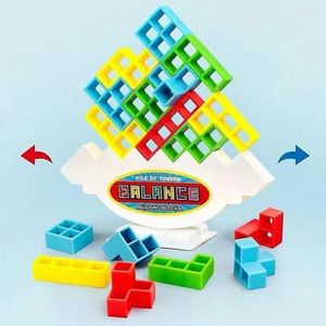 Målningar 3D Pussel Stack Blocks Tetra Tower Balance Game Russian Building Bricks Stacking Assembly Family Party Board Toys Kids