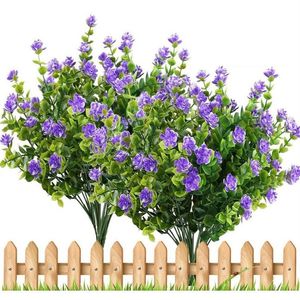 Konstgjorda blommor utomhus växter buskar boxwood plast lämnar falska buskar grönska fönster hem gård trädgård bröllop dekor a10240 7232a