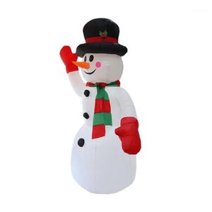 Decorazione del festival Costume da pupazzo di neve gonfiabile di Natale Natale Blow Up Babbo Natale gigante da esterno 2 4m Costume da pupazzo di neve illuminato a LED12785