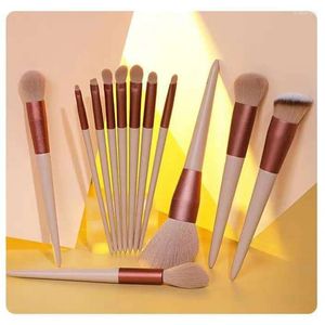 Makeup Brushes Professional 12-stycks borstuppsättning Super Soft Hair Blush Foundation concealer Eye Shadow Cosmetic Tool