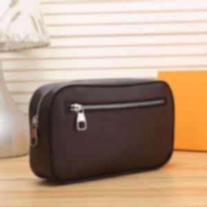 Designer Bags Clutch Mens Purse Genuine Leather Kasai Brown Mono Canvas Toiletry Palm Wrists Handbags Women Cl