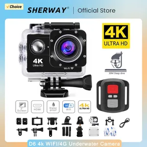 Underwater Camera 1080P/30FPS WiFi 2.0" 170D Waterproof Helmet Video Recording Sports Cameras Fishing