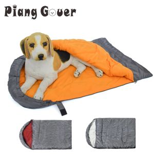 Mattor Pet Sleep Bag Outdoor Camping Dog Bed Mat Filt mjuk fleece kudde madrass