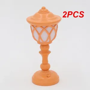 Nocne światła 2PCS Retro Lampa Lampa biurka Mini Street Bateria zasilana stolikiem Ozdoba Miniatury małe lampy