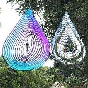 Decorative Figurines Wind Chimes Hanging Decorations Pendants For The House Rotating Windchimes Outdoor Garden Home Decor Metal Drip Spinner