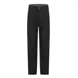 Calças primavera verão sólido terno calça crianças estilo inglaterra calças de casamento formal para uniforme escolar meninos meninas preto em linha reta