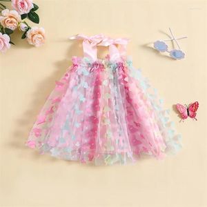 Abiti da ragazza CitgeeSummer Kids Neonate Slip Dress Tie-up A-line Tulle Party Abiti quotidiani carini