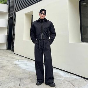 Männer Trainingsanzüge Männer Herbst Winter Steppjacke Hosen 2 Stück Sets Männlich Koreanische Streetwear Casual Vintage Baumwolle Kurzmantel