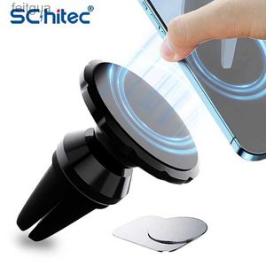 Cell Phone Mounts Holders Schitec Universal Car Phone Holder Magnetic Air Vent Magnet Car Smartphone Holder For Cell Phone Car Mobile Support Mount YQ240130