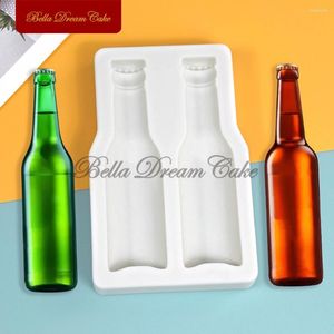 Backformen 3D Bierflasche Design Silikonform Fondant Schokoladenform Kuchen Dekorieren Werkzeuge DIY Ton Seife Modell Küchenzubehör