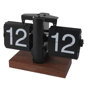 Bordklockor Flip Desk Clock Vintage 24 Hours Anti Slip Base Rotary Knob Justerbar batteri Digital ner för vardagsrum