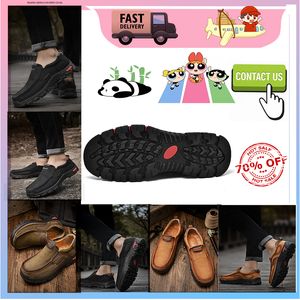 Designerska platforma skórzana piesze luksusowe buty dla mężczyzn oryginalne skórzane mokasyny w stylu przeciwprodukowane buty biznesowe rozmiar 38-48