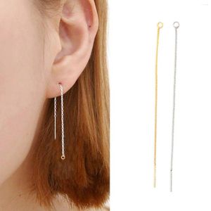 Orecchini pendenti 9 cm catena con nappa linea orecchio lungo ragazze moda femminile semplice oro argento gioielli fai da te accessori per la realizzazione