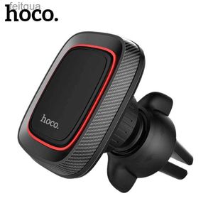 Mocowanie telefonu komórkowego Uchwyty Hoco Magnetyczne telefon komórkowy Uchwyt magnetyczny Stand Air Vent Outlet Mount 360 stopnia Obsługa smartfonów GPS dla 14 YQ240130