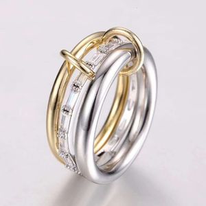 2024Spinelli-Ringe Ähnlicher Designer Neu in Fine Jewelry X Hoorsenbuhs Microdame Sterling Silber Stapelring
