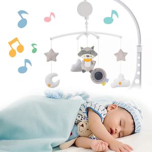 Baby Rattles Crib Mobiles Toy Holder Rotating Mobile Bell Musical Box 0-12 månader Född spädbarn Toys Rattles Bracket 240129