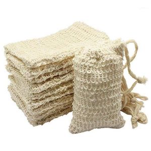 Saco de sabão de sisal para banho de chuveiro, saco de sabão de sisal natural, bolsa de proteção esfoliante, 50 peças12943