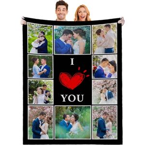 Pictures Customized Valentine s Day Girlfriend Boyfriend Unique Couples Wife Husband Personalized Blanket with Photo Romantic Gifts for My Lover